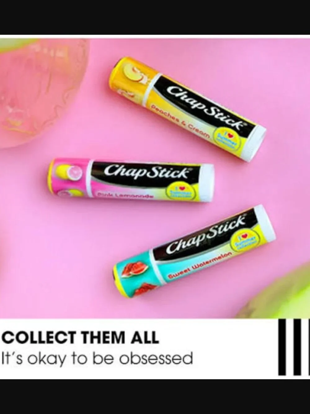 🌈4/$20 NIP ChapStick I Love Summer Collection Lip Variety 3 Pack Trio Set